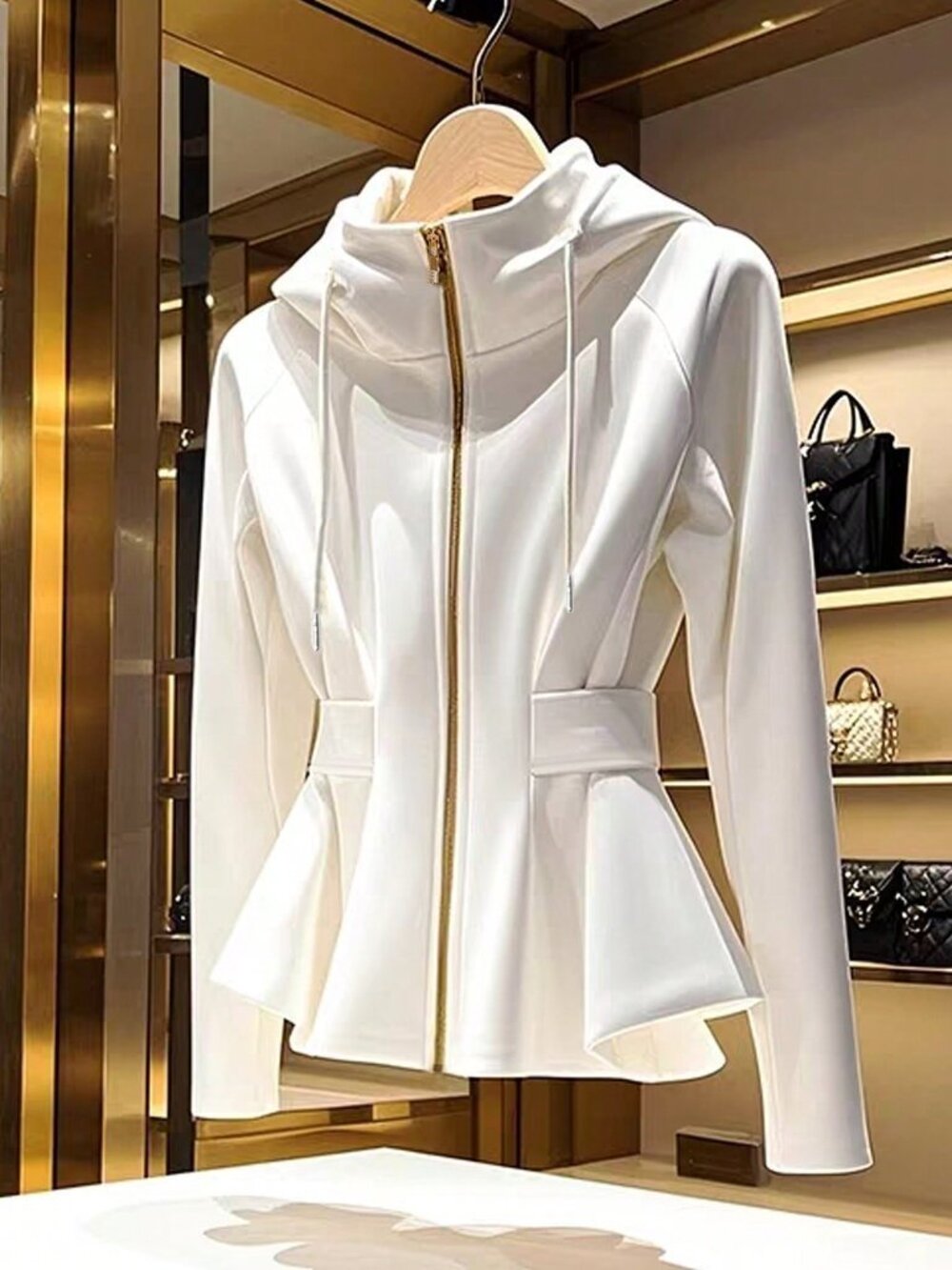 White Casual Women's Sweatshirt